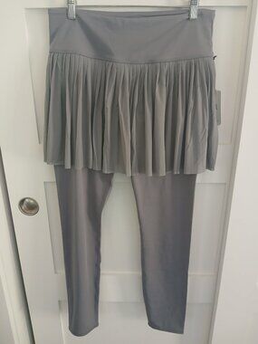 PHOENIX X TAIL Upf 50 Plus Allegro High Rise Mesh Skirted Leggings Size L Gray